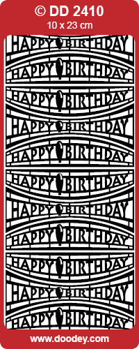DD2410 Happy Birthday Modern Peel Off