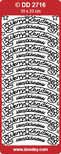 DD2716 Merry Christmas Banner Peel Off