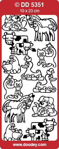 DD5351 Farm Animals Peel Off