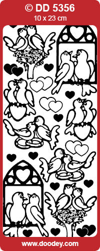 DD5356 Love Birds Peel Off