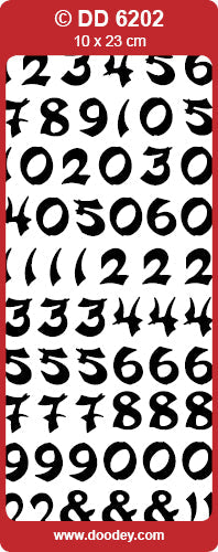 DD6202 Oriental Numbers Peel Off