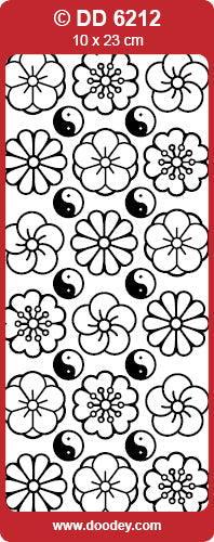DD6212 Oriental Flowers Peel Off