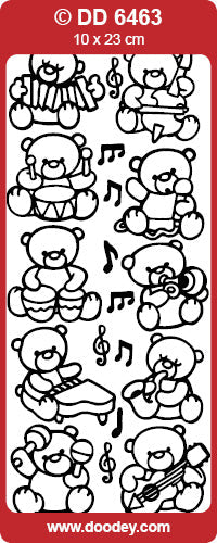 DD6463 Music Bears / Small Peel Off