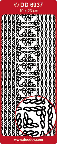 DD6937 Frames Corners Ornament Leaves Peel Off