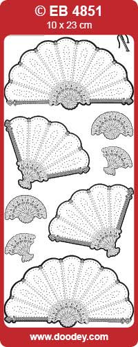 EB4851 Fans Embroidery Peel Off
