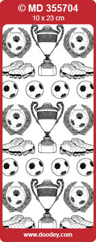 MD355704 Football Trophy Double Embossed Peel Off