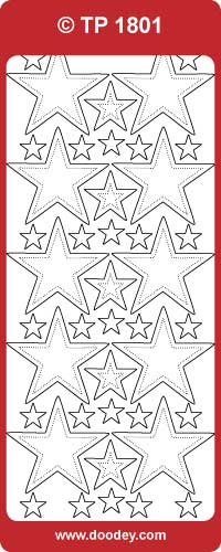 TP1801 Stars Transparent Peel Off