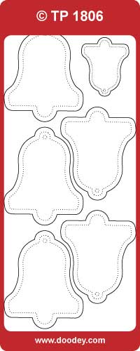 TP1806 Large Xmas Bells Transparent Peel Off