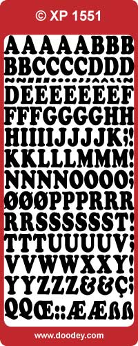 XP1551 Alphabet ABC Transparent Peel off