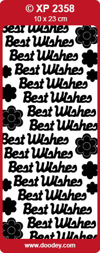 XP2358 Best Wishes Transparent Peel off