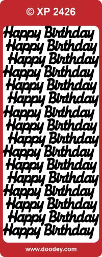 XP2426 Happy Birthday Holographic Peel Off