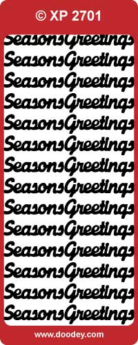 XP2701 Seasons Greeting Prismatic Peel off