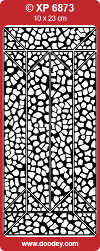 XP6873 Mosaic Strokes & Corners Transparent Peel off