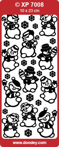 XP7008 Snowman Holographic Peel Off