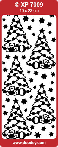 XP7009 Christmas Tree Holographic Peel Off