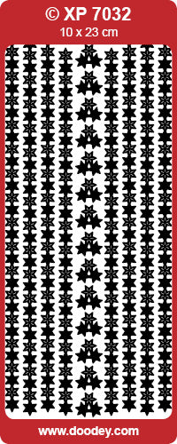 XP7032 Xmas Frame/Star Prismatic Peel off