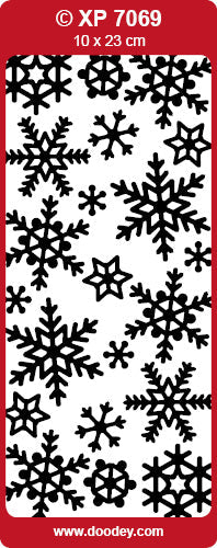 XP7069 Snowflakes Holographic Peel Off