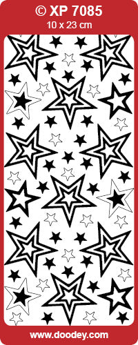 XP7085 Stars Assortment Transparent Peel off