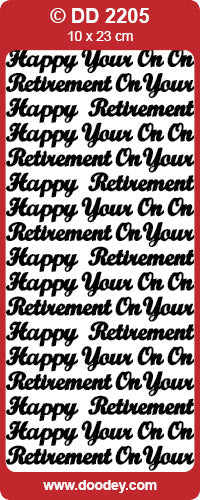 DD2205 Happy Retirement Peel Off