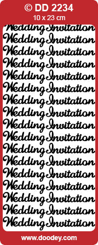 DD2234 Wedding Invitation Peel Off