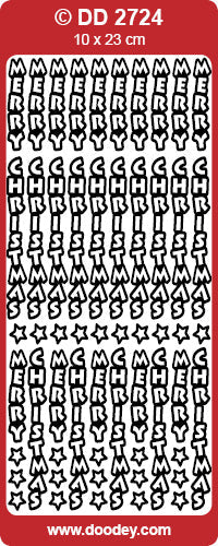 DD2724 Merry Christmas Vertical Peel Off