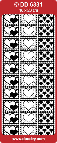 DD6331 Hearts/ Sealers Peel Off