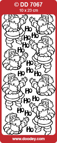 DD7067 Santa Ho Ho Peel Off