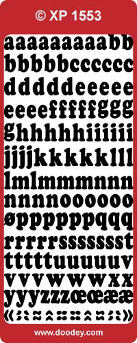 XP1553 Alphabet Small Prismatic Peel off