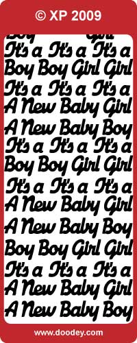 XP2009 Baby Boy / Girl Prismatic Peel off
