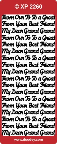 XP2260 Dear/Grand Etc Transparent Peel off