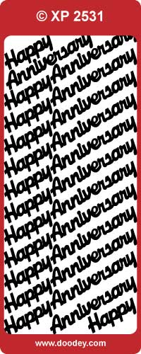 XP2531 Happy Anniversary Prismatic Peel off