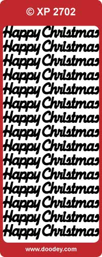 XP2702 Happy Christmas Holographic Peel Off