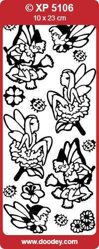 XP5106 Garden Fairies 1 Holographic Peel Off