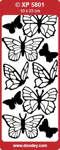 XP5801 Butterflies/Large Holographic Peel Off