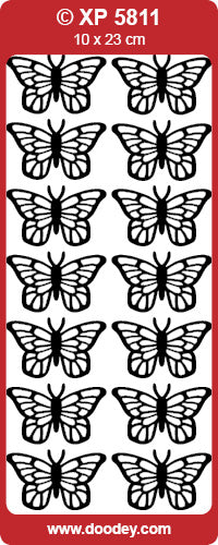 XP5811 Butterflies/Many Holographic Peel Off
