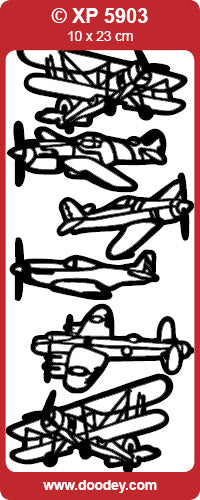 XP5903 Vintage Planes Holographic Peel Off