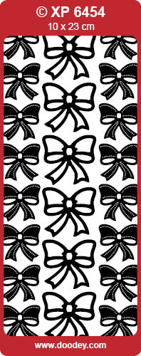 XP6454 Bows Assorted Pastel Peel Off