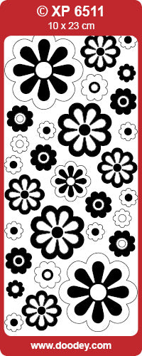 XP6511 Open Flowers Transparent Peel off