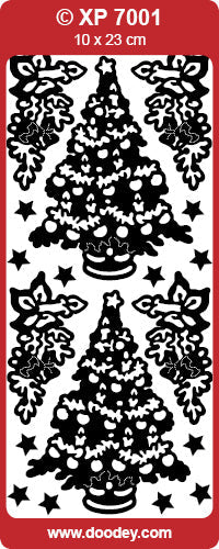 XP7001 Christmas Tree Holographic Peel Off