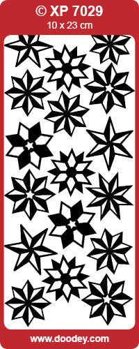 XP7029 Xmas Stars Holographic Peel Off